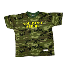 Load image into Gallery viewer, Vintage WWE JOHN CENA "You Can't See Me" Wrestling Spellout Graphic Camo T-Shirt