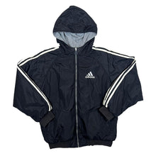 Load image into Gallery viewer, Vintage ADIDAS Embroidered Logo Spellout Reversible Hooded Jacket
