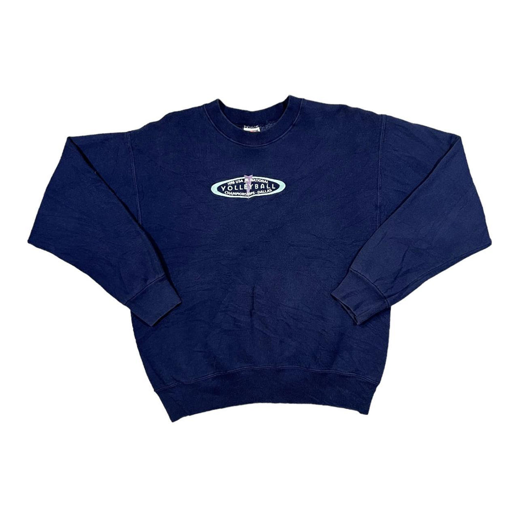 Vintage 1998 USA JR. NATIONAL VOLLEYBALL Embroidered Souvenir Crewneck Sweatshirt