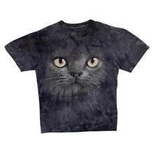 Load image into Gallery viewer, The Mountain Cat Kitten Pet Animal Graphic Black Grey Tie Dye T-Shirt