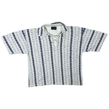 Load image into Gallery viewer, Vintage 90's The K.G.K Collection (England) Crazy Abstract Patterned Lace-Up Short Sleeve Shirt