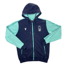 Load image into Gallery viewer, Macron NOTTINGHAM FOREST FC Football Embroidered Logo Colour Block Zip Hoodie