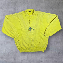 Load image into Gallery viewer, Vintage 90's Embroidered Tennis International Yellow Shell Cotton Collared Sweatshirt