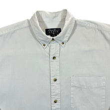 Load image into Gallery viewer, Vintage Eddie Bauer Denim Classic White Cotton Long Sleeve Button-Up Shirt