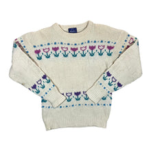 Load image into Gallery viewer, Vintage 90's WOOLRICH Floral Patterned Chunky Knit Wool Sweater Jumper