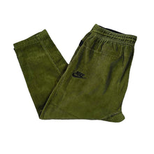 Load image into Gallery viewer, NIKE Embroidered Mini Logo Green Corduroy Cord Cropped Length Pants Trousers