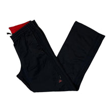 Load image into Gallery viewer, ADIDAS Classic Three Stripe Mini Logo Black Open Leg Sports Tracksuit Bottoms