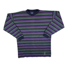 Load image into Gallery viewer, Vintage 90's THE SWEATER SHOP Mini Logo Multi Striped Long Sleeve T-Shirt