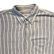 Load image into Gallery viewer, Vintage 90's Whitman's Black White Striped Long Sleeve Flannel Button-Up Shirt