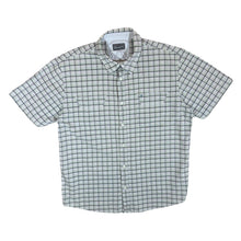 Load image into Gallery viewer, Early 00's WRANGLER White Green Multi Plaid Check Short Sleeve Cotton Shirt