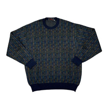 Load image into Gallery viewer, Vintage 90's JACQUES SIMENON ROMA Grandad Abstract Patterned Wool Knit Sweater Jumper