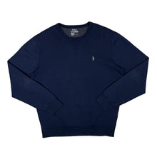 Load image into Gallery viewer, POLO RALPH LAUREN "Performance" Classic Embroidered Mini Logo Navy Blue Sweatshirt
