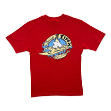 Load image into Gallery viewer, STIFFY "Board Stiffy" Surfer Skate Logo Spellout Graphic Red T-Shirt