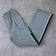 Load image into Gallery viewer, Nike Silver Tag Grey Striped Trim Tracksuit Bottoms
