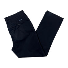 Load image into Gallery viewer, AQUASCUTUM LONDON Classic Black Made In Italy Cotton Straight Leg Trousers