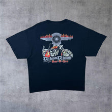 Load image into Gallery viewer, Early 00's The Kickstand "Burgin, KY" Bikes, Blues and Bar-B-Que Souvenir T-Shirt