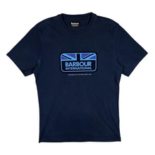 Load image into Gallery viewer, BARBOUR INTERNATIONAL Motorcycle Clothing Classic Logo Spellout Graphic T-Shirt