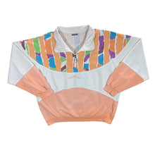 Load image into Gallery viewer, Vintage 90's REEBOK Crazy Abstract Colour Block 1/4 Zip Pullover Track Top Sweatshirt