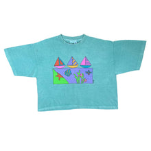 Load image into Gallery viewer, Vintage FRESH PRODUCE (1992) Abstract Fish Nautical Graphic Single Stitch Cropped T-Shirt