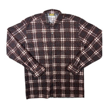 Load image into Gallery viewer, Vintage Johaj Brown Black White Plaid Check Long Sleeve Flannel Shirt