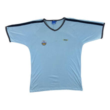 Load image into Gallery viewer, Vintage Bloggs HUDDERSFIELD TOWN AFC Embroidered Football Logo Blue V-Neck T-Shirt