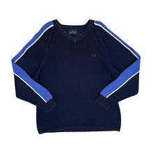 Load image into Gallery viewer, Vintage FRED PERRY Embroidered Mini Logo V-Neck Knit Sweater Jumper