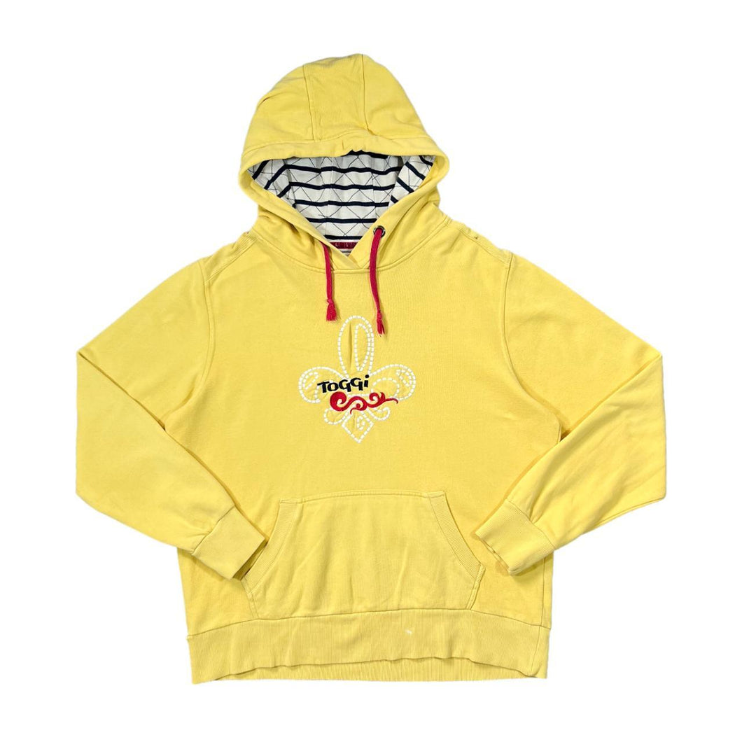 TOGGI Classic Embroidered Big Logo Spellout Yellow Pullover Hoodie