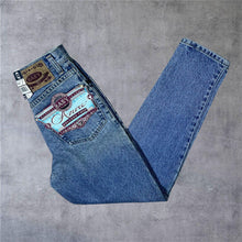 Load image into Gallery viewer, Vintage EASY JEANS “Azure” Relaxed Crop Fit Zip Fly Blue Denim Jeans