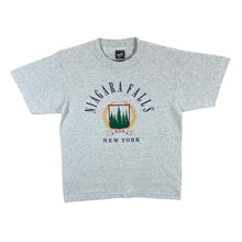 Load image into Gallery viewer, Vintage Niagara Falls "New York USA" Souvenir Spellout Graphic Single Stitch Grey T-Shirt