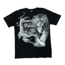 Load image into Gallery viewer, IMMORTAL BATTLE Diamante Spellout Gothic Tiger Scorpion Graphic Stretch Cotton T-Shirt