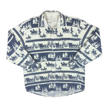 Load image into Gallery viewer, Vintage 90's CASA BLANCA Cowboy Western Patterned Striped Long Sleeve Flannel Shirt