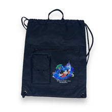 Load image into Gallery viewer, Vintage WALT DISNEY WORLD "Where Magic Lives" Mickey Mouse Drawstring Bag Backpack Rucksack
