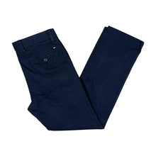 Load image into Gallery viewer, TOMMY HILFIGER Classic Navy Blue Straight Leg Cotton Chino Trousers