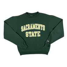 Load image into Gallery viewer, Champion Eco Fleece SACRAMENTO STATE College Spellout Graphic Green Sweatshirt