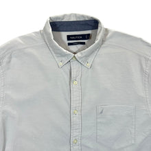 Load image into Gallery viewer, Nautica "Classic Fit" Off-White Long Sleeve Cotton Button-Up Shirt