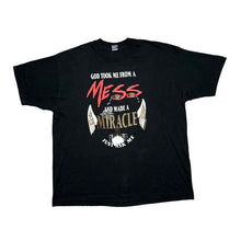 Load image into Gallery viewer, Vintage MESS AND MADE A MIRACLE (1993) God Religious Novelty Spellout Graphic Single Stitch T-Shirt