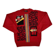 Load image into Gallery viewer, Vintage 90's GRIFONI "We Love Winter Sports" Embroidered Spellout Graphic Knit Crewneck Sweater Jumper