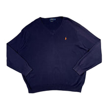 Load image into Gallery viewer, POLO RALPH LAUREN "Pima Cotton" Classic Embroidered Mini Logo V-Neck Sweater Jumper