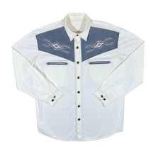 Load image into Gallery viewer, Vintage 90's Embroidered Aztec Panel Cowboy Western Long Sleeve Cotton Shirt