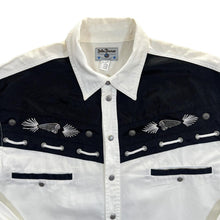 Load image into Gallery viewer, Vintage John Baner Cowboy Western Panel Popper Long Sleeve Cotton Shirt