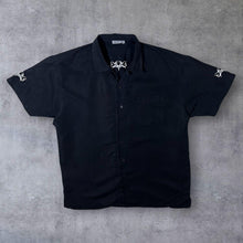 Load image into Gallery viewer, Early 00's Identic Embroidered Gothic Tribal Y2K Black Short Sleeve Shirt