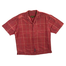 Load image into Gallery viewer, Vintage Timberland Weathergear Red Check Ramie Cotton Open Collar Short Sleeve Shirt