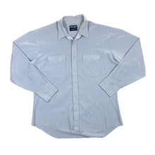 Load image into Gallery viewer, Vintage 90's WRANGLER "X-Long Tails" Striped Pearl Snap Western Cowboy Long Sleeve Shirt