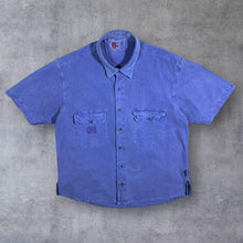 Load image into Gallery viewer, Early 00's DEAL Classic Blue Cotton Short Sleeve Button Shirt