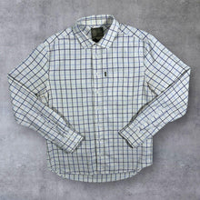 Load image into Gallery viewer, Musto Country Plaid Check White Blue Brown Cotton Long Sleeve Shirt