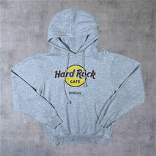 Load image into Gallery viewer, Hard Rock Cafe "Berlin" Classic Souvenir Logo Graphic Grey Pullover Hoodie