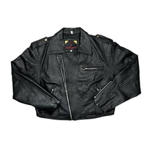 Load image into Gallery viewer, Vintage 90's SARDAR Made In England Genuine Real Black Leather Cafe Racer Biker Jacket