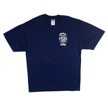 Load image into Gallery viewer, Early 00's Jerzees "Virgin Islands Fire Dept." Firefighter Souvenir Graphic Navy Blue T-Shirt