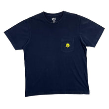 Load image into Gallery viewer, UNIQLO x SESAME STREET KAWS Big Bird Embroidered Pocket Navy Blue T-Shirt