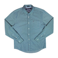 Load image into Gallery viewer, TOMMY HILFIGER "Custom Fit" 80's 2 Ply Multi Striped Long Sleeve Cotton Dress Shirt